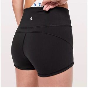 lululemon athletica Women's Black Athletic Shorts - In Movement Everlux